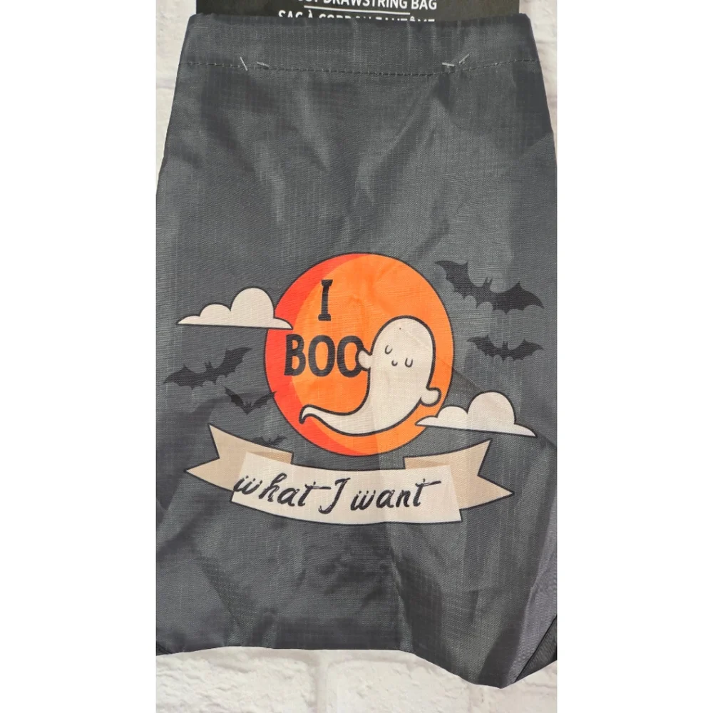 Ghost Drawstring Bag with Halloween Design